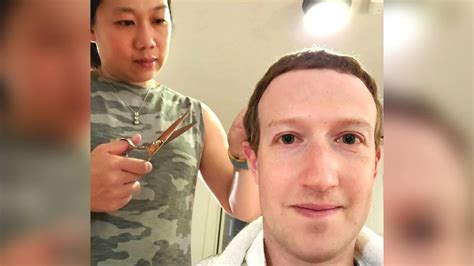 mark zuckerberg getting a haircut.